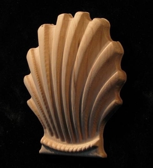 Wood Onlay - Carved Classic Shell