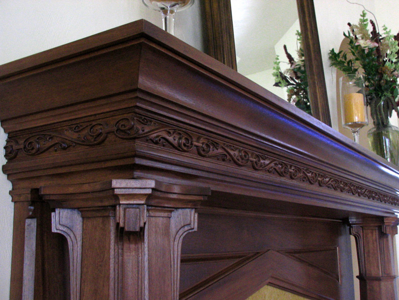 Carved Mantel Frieze - Philyaw house.