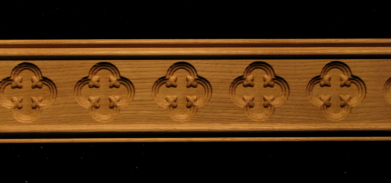 Decorative Wood Moulding-Frieze- Carved Gothic Quatrefoil