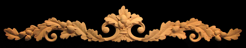 Onlay - Wide - Oak Leaves with Acorns and Scrollwork