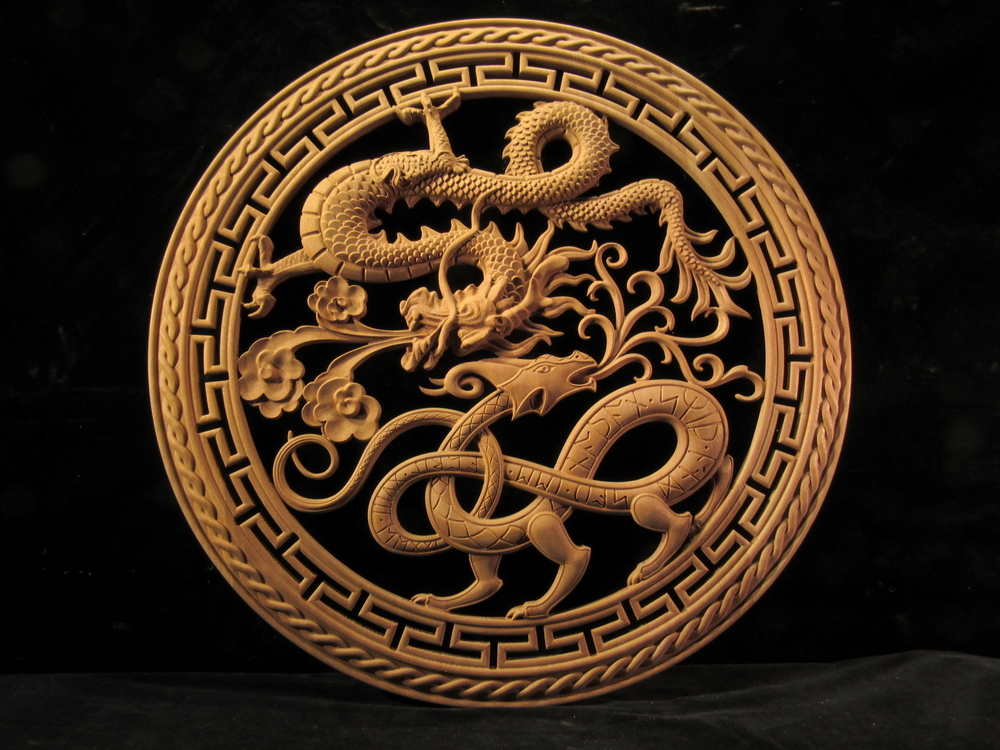 Dueling Dragons  Medallion | Whimsical Art, Medallions, and Client Projects