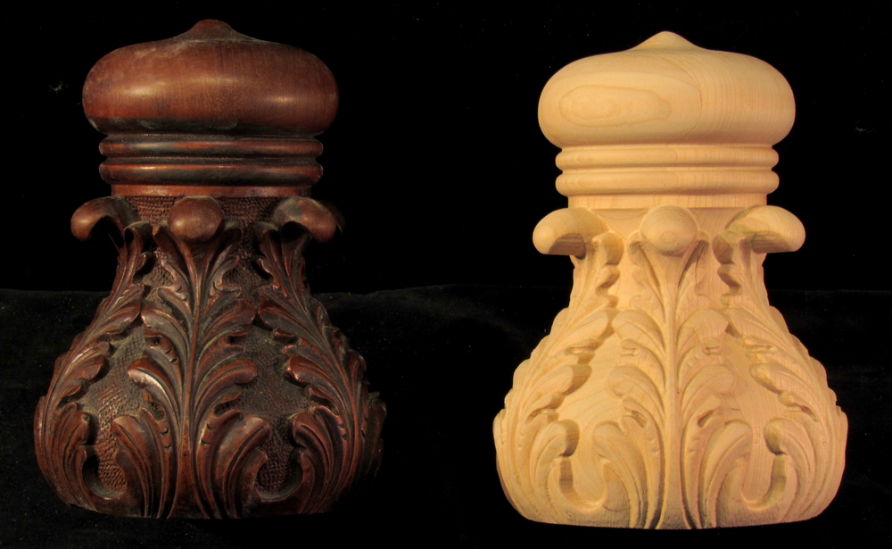 Acanthus Finial - Hintz | Reproduction and Restoration Carvings