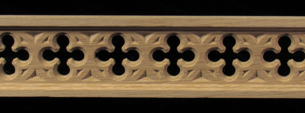 Frieze Moulding - Gothic Quatrefoil Rosettes Pierced