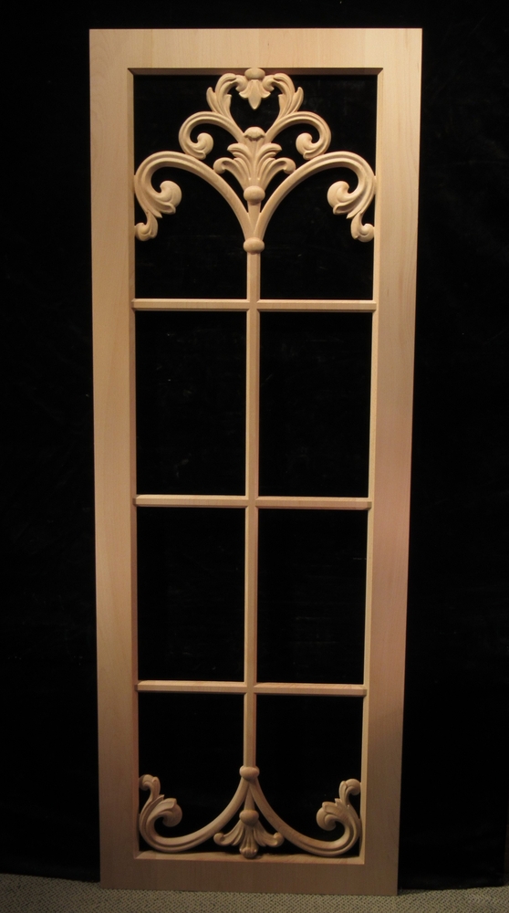 Mullion Door Panel with Acanthus and Scroll Accent 2 | Cabinetry and Doors