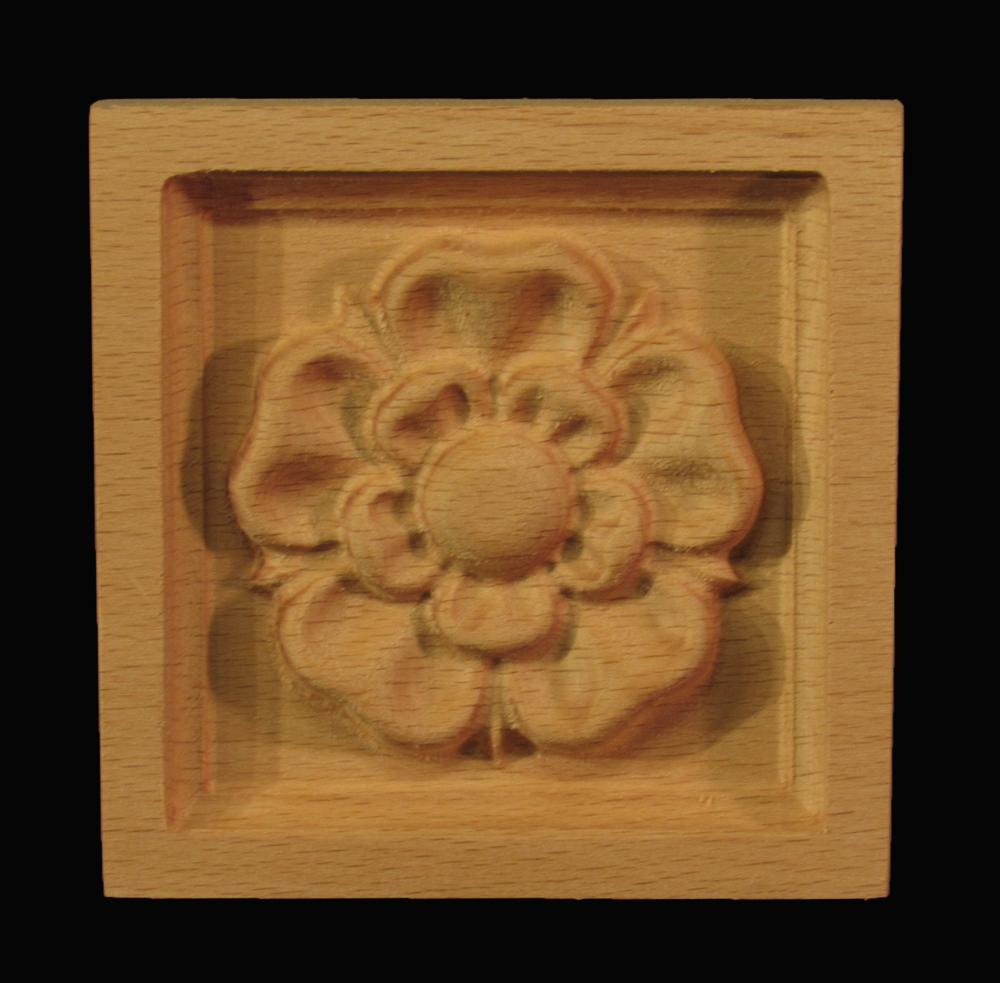 Corner Block - Tudor Rose - Square Inset