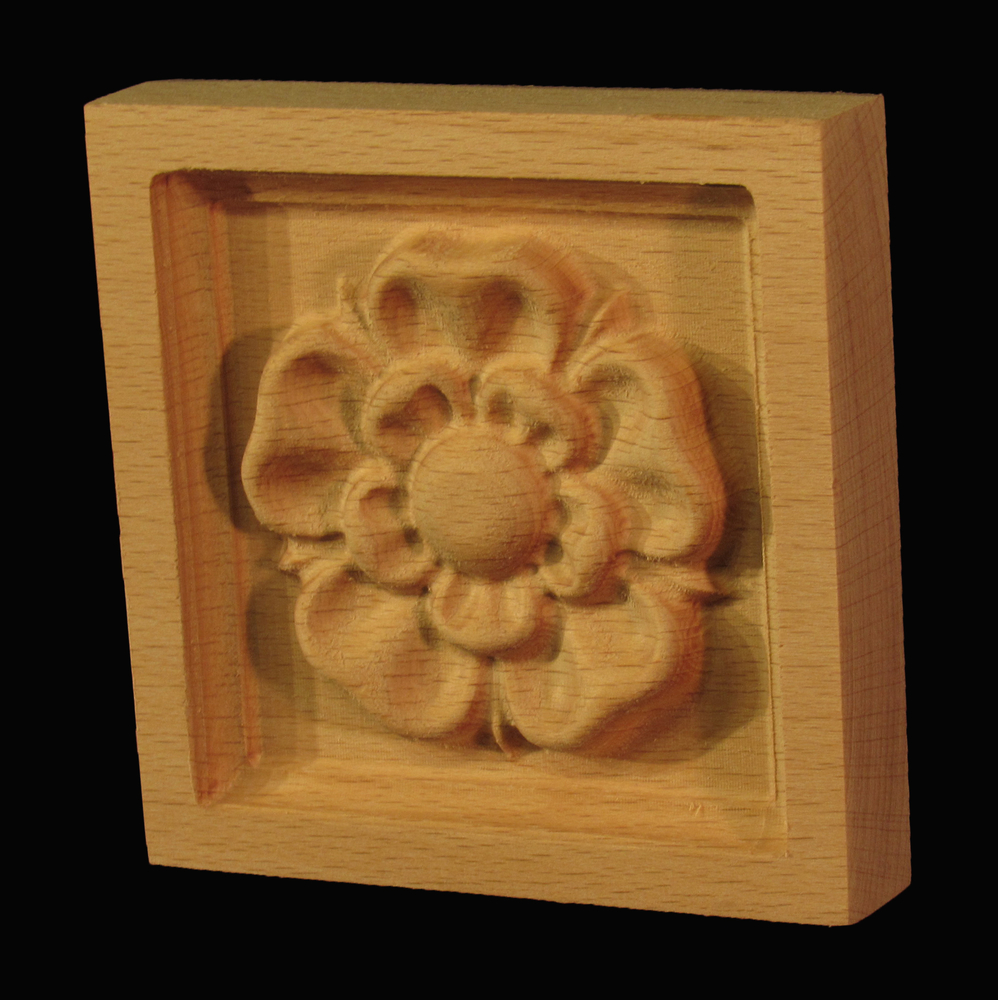 Corner Block - Tudor Rose - Square Inset