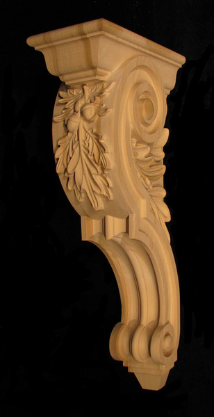 Image Custom Oak Leaf & Acorn Corbel - Large