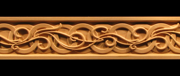 Frieze- Celtic Nouveau Decorative Carved Wood Molding