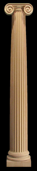 Image Wooden Column (Half and Full Round) - Ionic with Capital