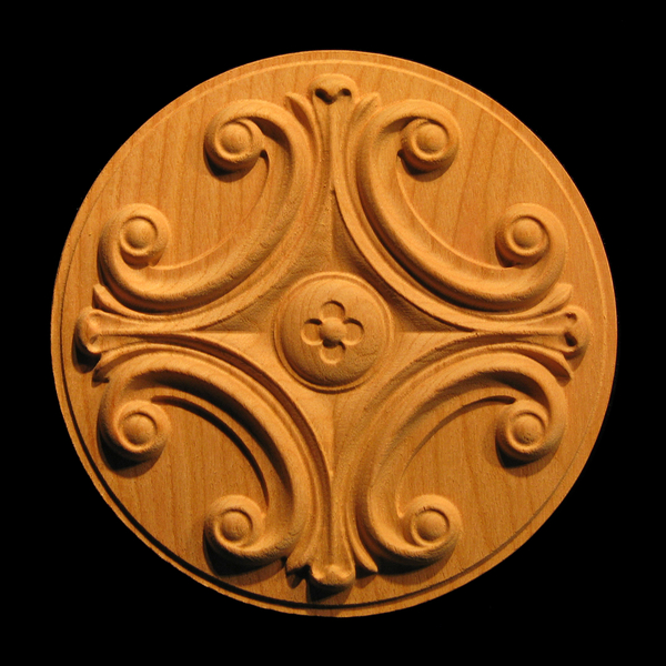 Rosette - Classic Volutes carved wood