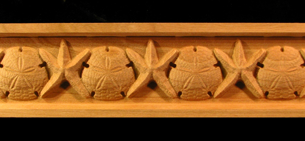 Image Frieze Moulding - Starfish and Sand Dollar