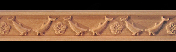 Image Dolphin & Hibiscus Frieze