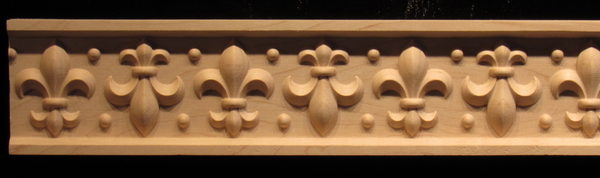 Fleur de Lis Wood Appliques, Trim, and Crown Moulding