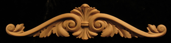Volute Scroll with Acanthus Accent | Scrolled Onlays, Appliques and Swags for Wide Applications