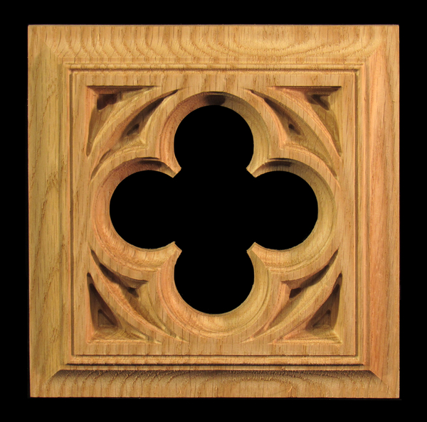 Medallion - Gothic Quatrefoil Square Medallion