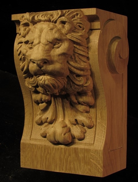 Corbel - Regal Lion - Large Carved Wood