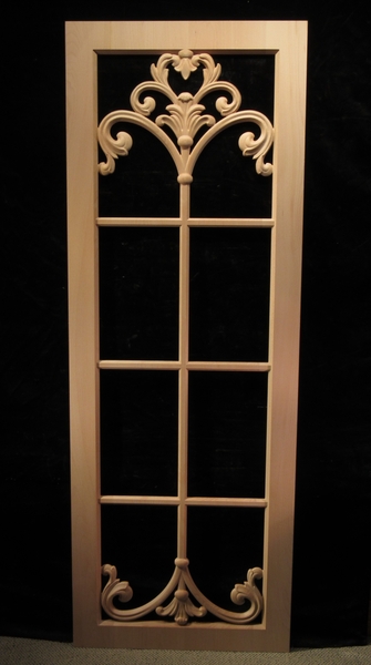 Image Mullion Door Panel with Acanthus and Scroll Accent 2